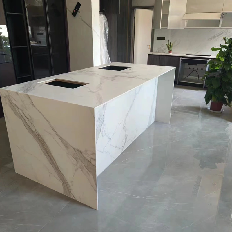 Calacatta wit gesinterde stenen aanrecht