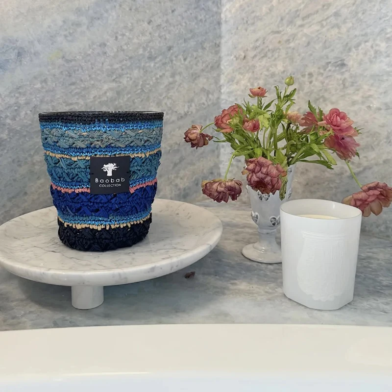 Kristalblauw marmeren plaat