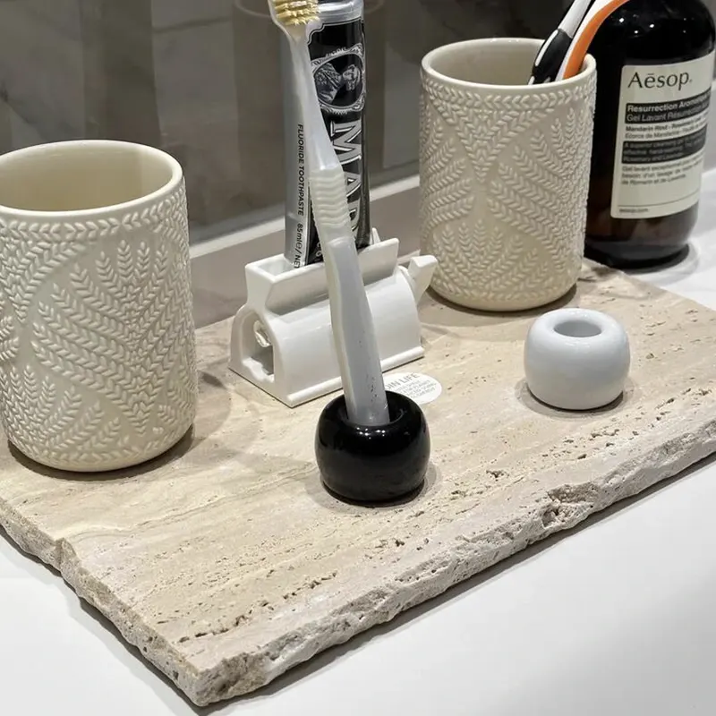 Beige Travertine Plate