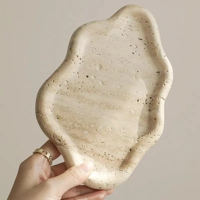 Beige Travertine Plate