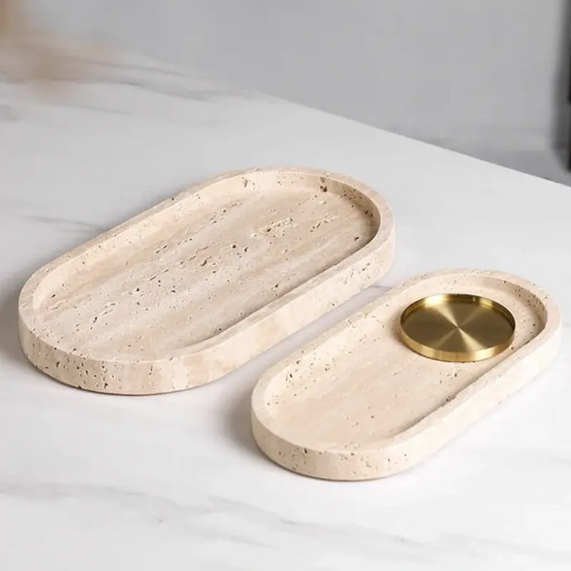 Beige Travertine Plate