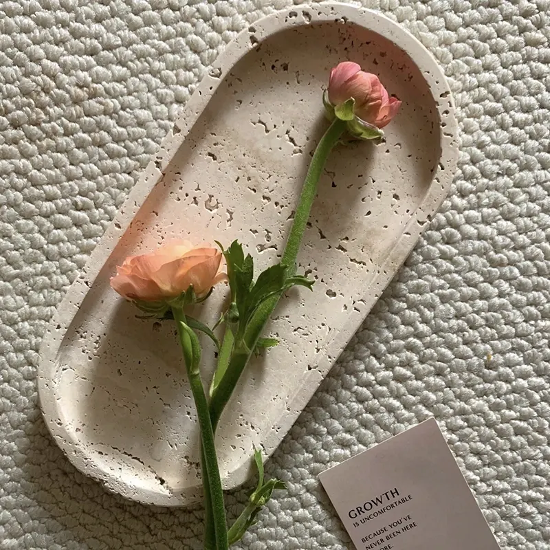 Beige Travertine Plate