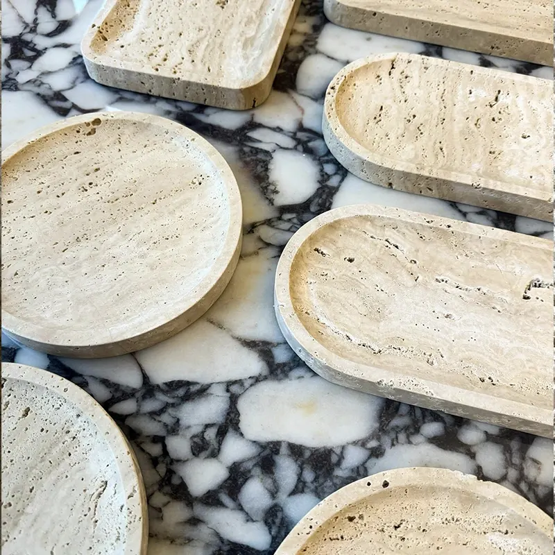 Beige Travertine Plate