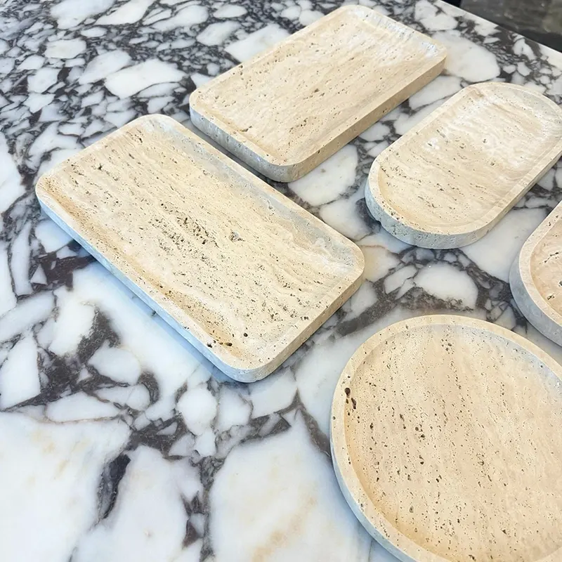 Beige Travertine Plate